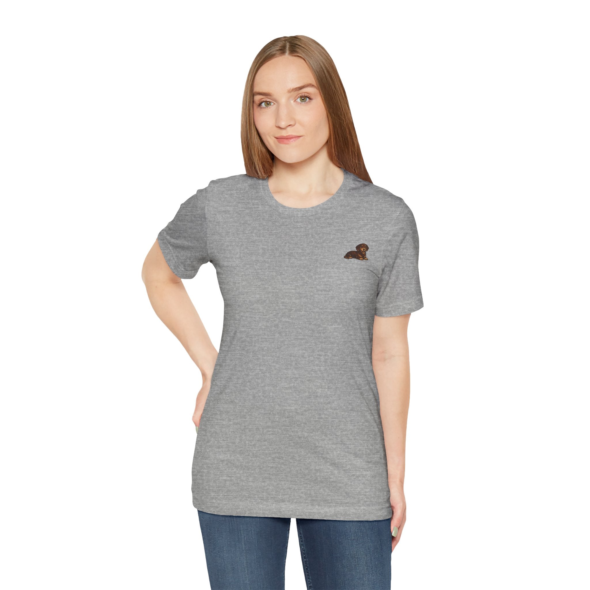 Minimalist Dachshund Graphic T-Shirt Style #4