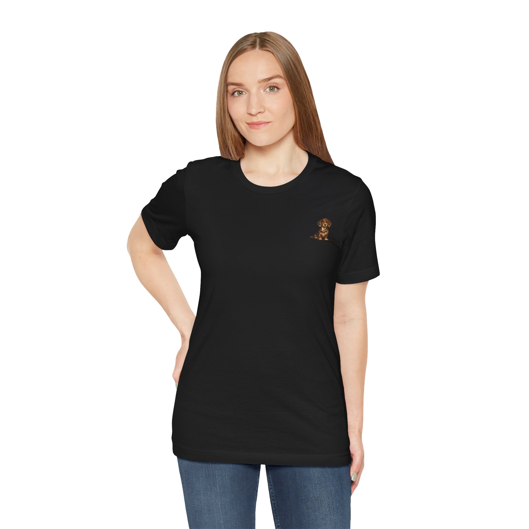 Minimalist Dachshund Graphic T-Shirt Style #5