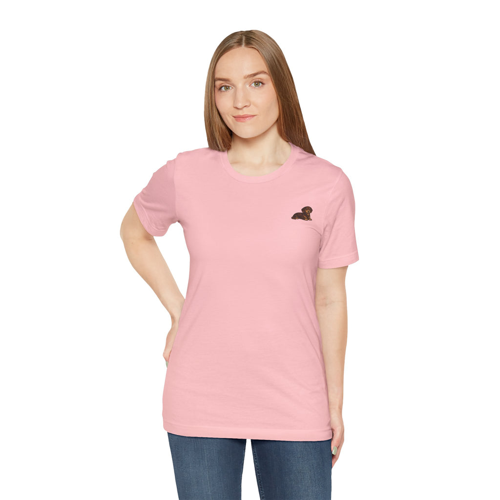 Minimalist Dachshund Graphic T-Shirt Style #4
